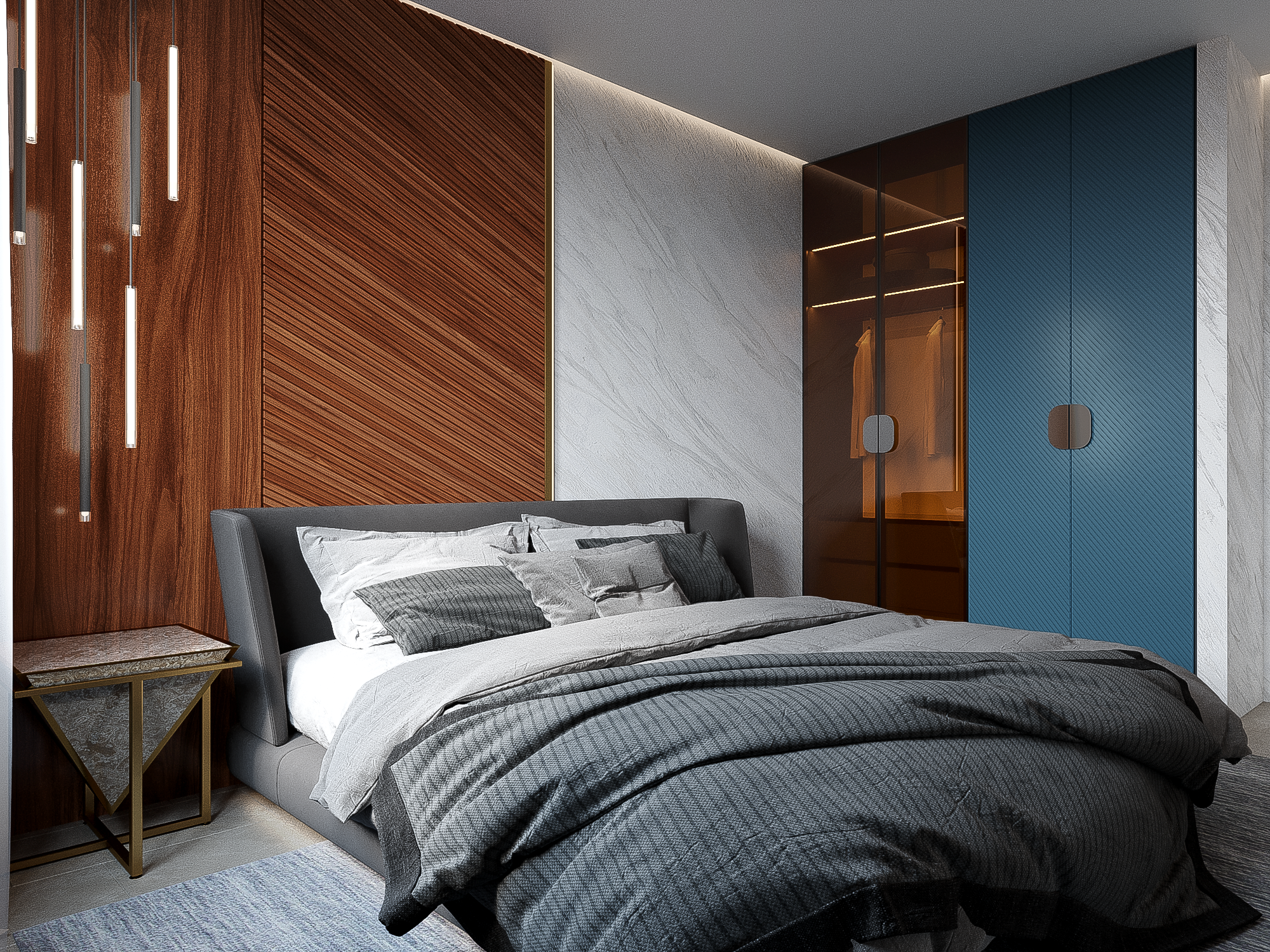 Дизайн интерьера спальни для молодого мужчины